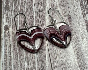Lorraine heart glass earrings