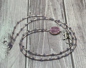 Tabitha - Light purple lanyard.
