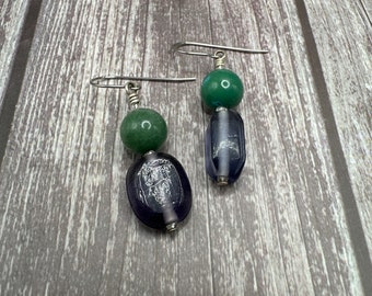 Purple Socks Earrings