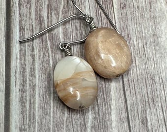 Daisy Moonstone earrings