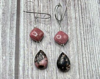 Susanna Rhodonite earrings