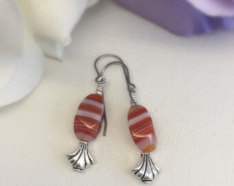Nemo - Carnelian and Silver earrings