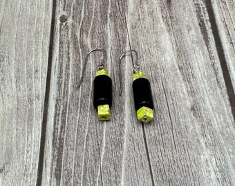 Hazel Onyx and dyed jasper earrings