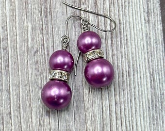 Bridget purple earrings