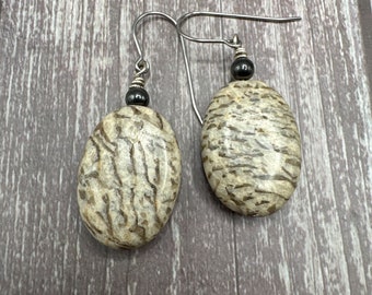 Molly - Dalmation Jasper earrings
