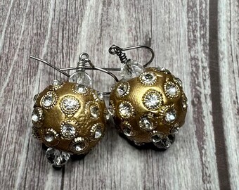 Monique gold & crystal earrings