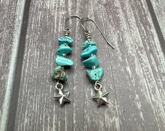 Twila - Turquoise Magnasite earrings