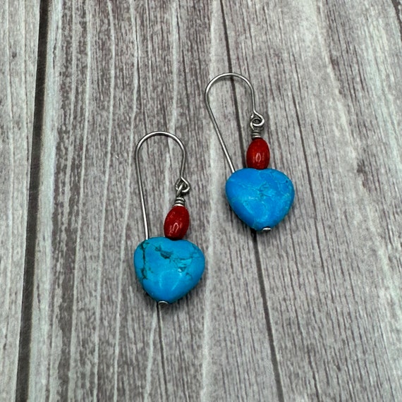 Allison Apple Coral and Turquoise Dyed Stone