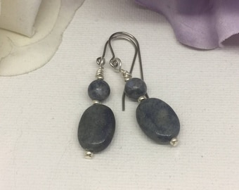 Blue Jean Natural Stone Earings