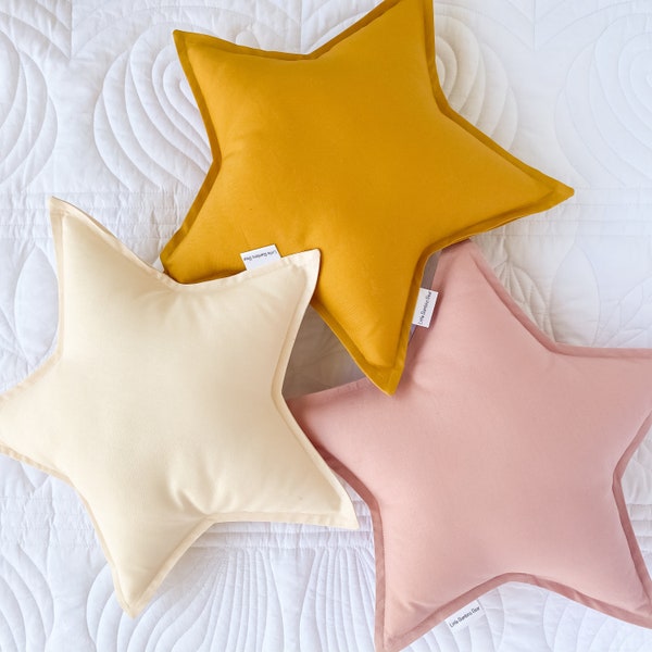 Star Cushion - Medium - 37cm, Star Pillow, Kids Cushion, Nursery Decor, Kids Decorative Pillow