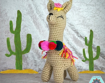 Llama Alpaca de Crochet, Muñeco Llama Amigurumi, Peluche de Llama para Niños, Juguete Llama para Bebé, Regalos de Llama Para Chica o Mujer