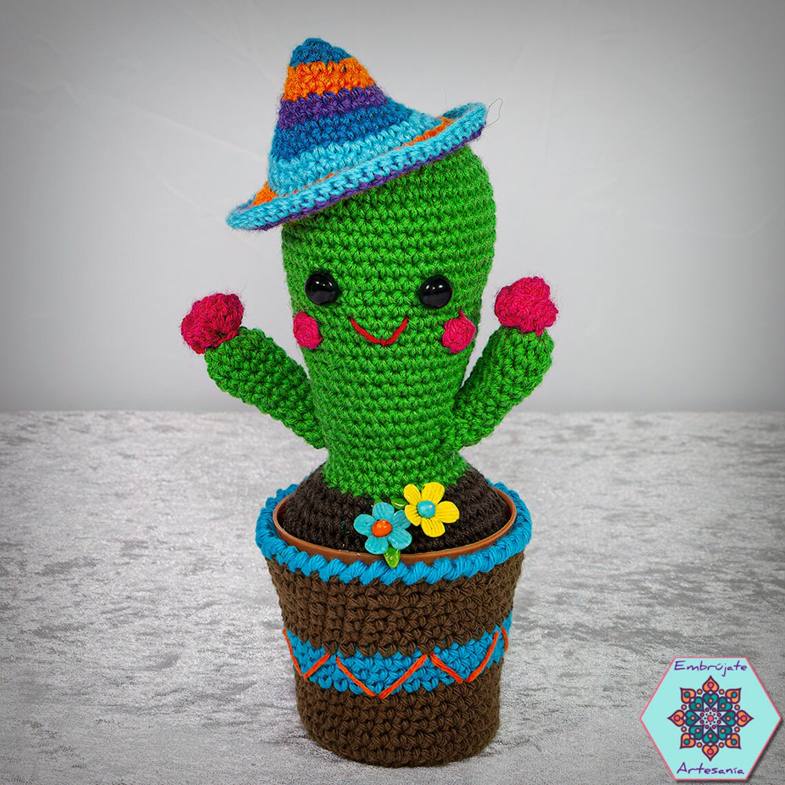 Crochet Cactus Plush Succulent Amigurumi Fake Plants Mexican | Etsy