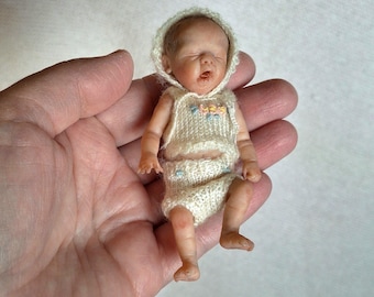 OOAK Clay Baby Realistic 4- 5in