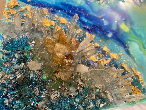 Pour Art, Resin Art, Geode Art, Quartz and Crystal Art, Modern