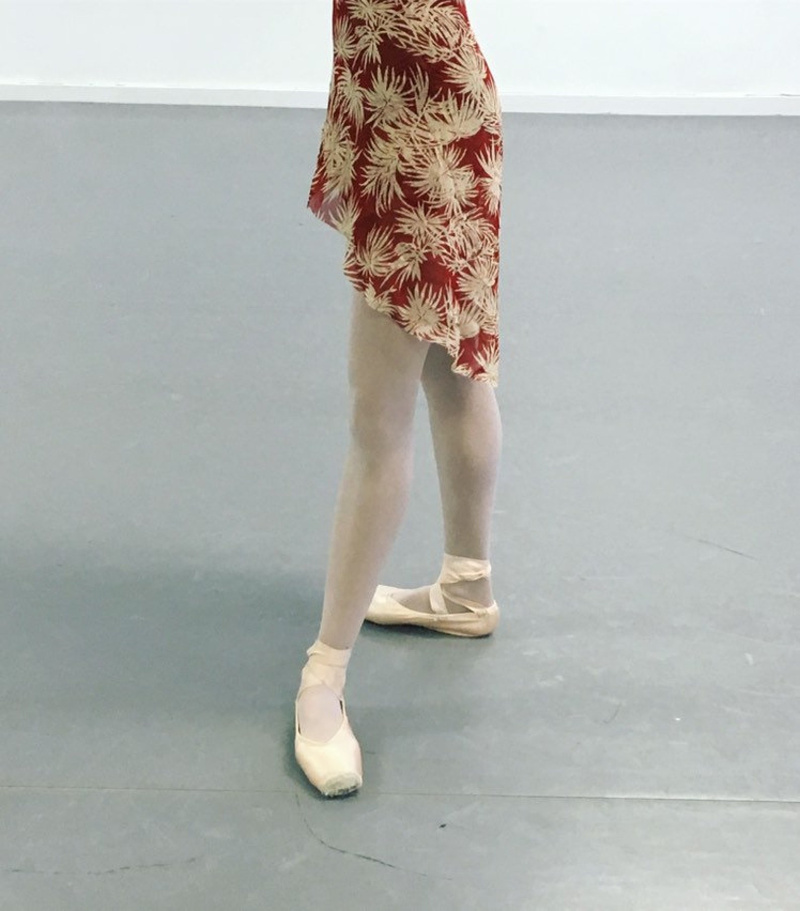new! toi toi toi ballet wrap skirt long style! rehearsal, class, performance. floral print.