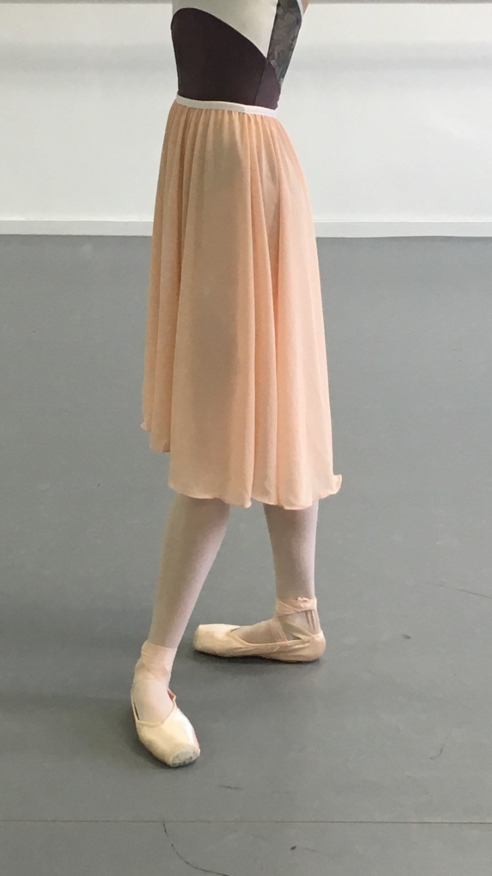 toi toi toi ballet high-low slip-on skirt! rehearsal, class, performance. blush. desiree style.