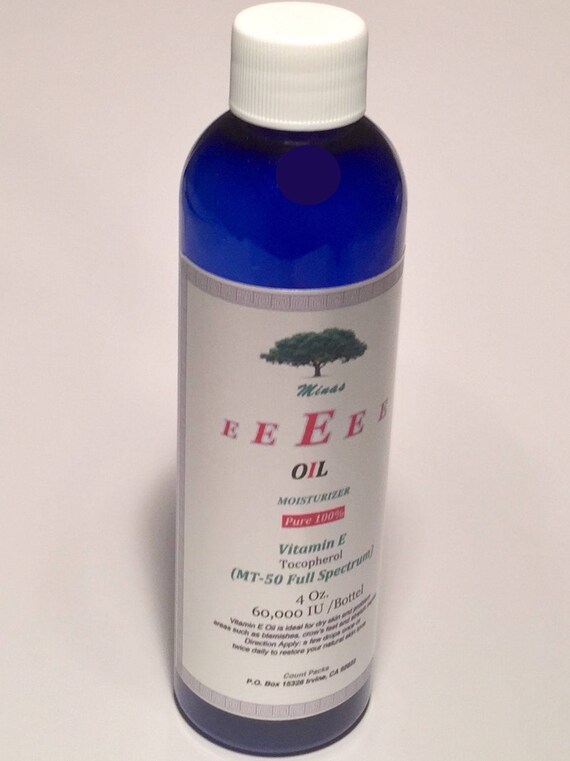 Organic Pure Vitamin E Oil Full Spect 4 Oz Pure 60000 Iu Moisturizer Anti Aging