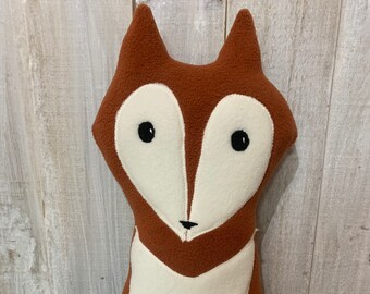 Plush fox toy stuffed animal, woodland nursery decor, baby shower gift, woodland plush