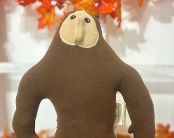 Plush Bigfoot stuffed animal, Sasquatch doll, baby shower gift