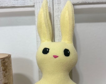 Plush fleece bunny stuffed animal, baby shower gift, Easter gift, plush bunny