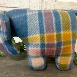 Small plush elephant stuffed animal, baby shower gift, plush zoo animals