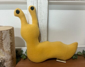 Plush banana slug stuffed animal, garden nursery decor, baby shower gift