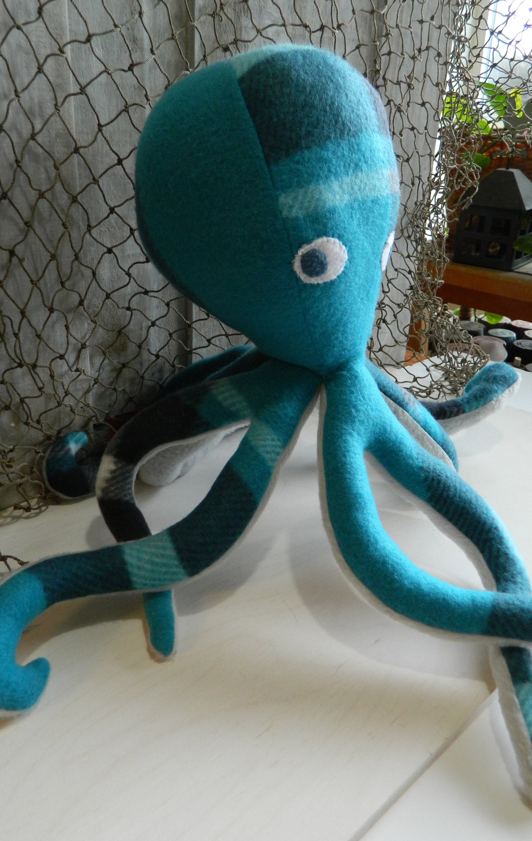 Octopus stuffed toy, nautical baby stuff, under the sea