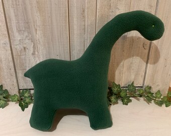 Green Fleece Brontosaurus Plush Toy: Handmade Nursery Decor