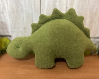 Small stuffed stegosaurus green dinosaur toy, baby shower gift, nursery decor, small stegosaurus