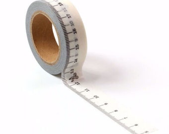 Tape measure pattern washi tape. Scrapbooking, bullet journal, stationery supplies