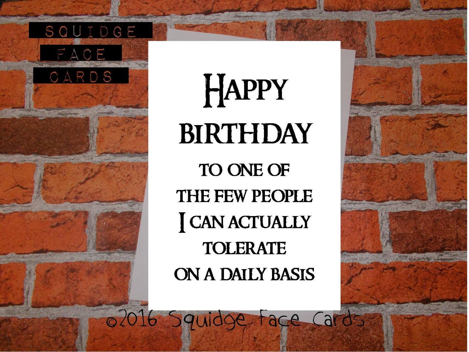 Funny Sarcastic Birthday Card Happy Birthday to One of the Etsy
