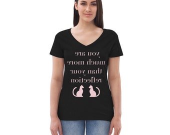 More Than Your Reflection Recycled V-neck Tee S - 4X