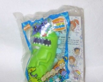 Rare 1998 RUGRATS Reptar Friction Green Dinosaur Mint In Package