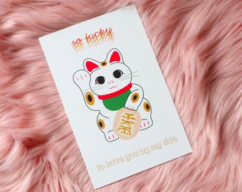 Maneki Neko / Lucky Cat Card