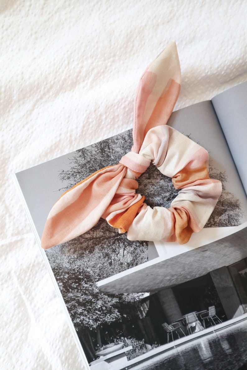 Terracotta Bow Scrunchie / Autumn Hair Accessory image 2