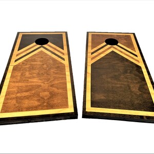 Custom Cornhole Boards, Classic Retro Design with optional Scoreboard