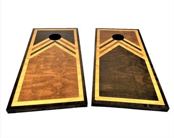 Custom Cornhole Boards, Classic Retro Design with optional Scoreboard