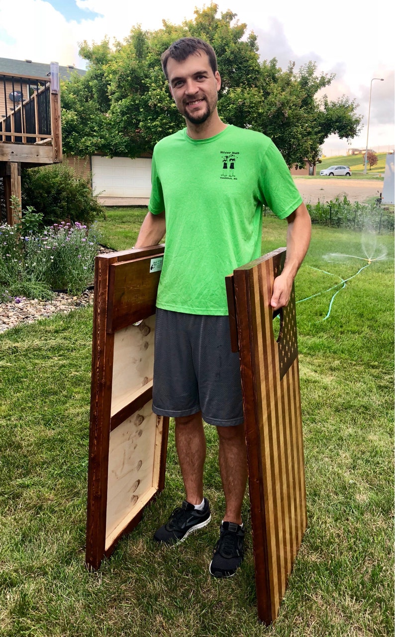 Custom Bean Bag Boards Cornhole Boards Retro Design with your state