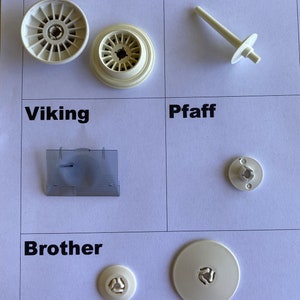 Parts for Brother Sewing Machine, Singer Sewing Machine and Viking Sewing Machine, Large and Small Spool Cap, Accessory Spool, Bobbin Cover
