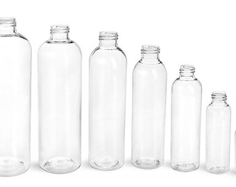 Brand New 1 Oz Empty Plastic CLEAR PET Bullet  Bottles without  caps (  50 PACK )
