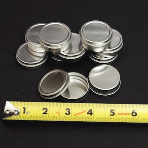1/2 Oz (0.5 Oz)  Round Metal Tin Containers for lip balm,crafts,storage,survival