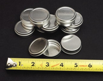 1/2 Oz (0.5 Oz)  Round Metal Tin Containers for lip balm,crafts,storage,survival