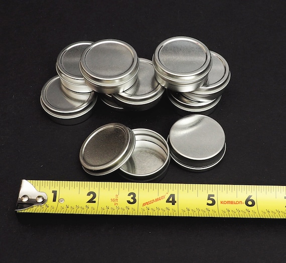 100 Pack Metal Tins 4 oz Aluminum Containers with Lids Screw Top Round Tin  Cans for