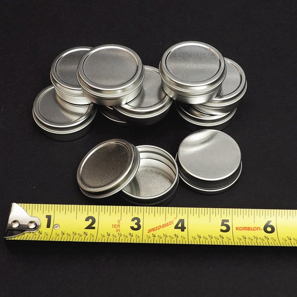 1/2 Oz (0.5 Oz)  Round Metal Tin Containers for lip balm,crafts,storage,survival