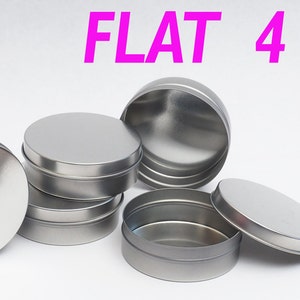 Various Sizes Screw Top Tin Containers With Sealed Cover. 3 Units. Use for  Storing Small Food Items, Condiments, Spices, Crafts 