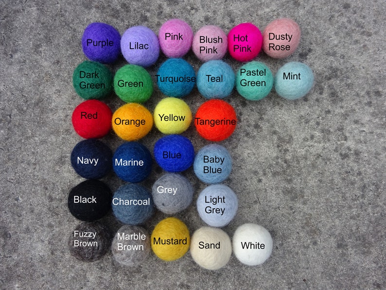 Felt Ball Garland Boy Nursery Decor Pom Pom Garland Baby Etsy