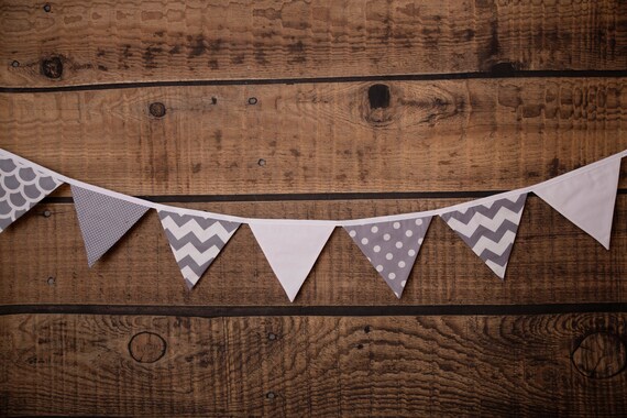 grey bunting baby room