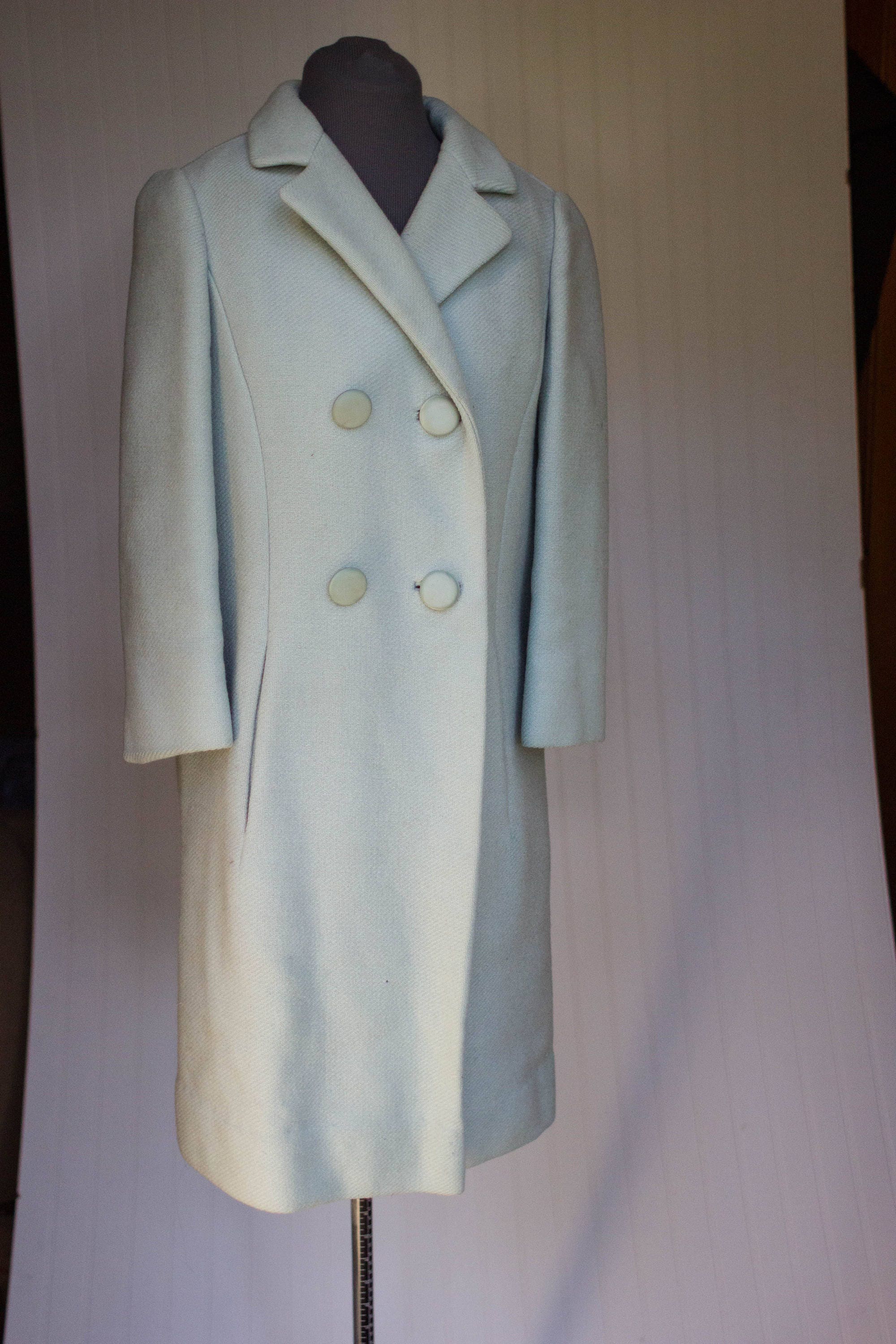 Vintage blue womens coat / FREE SHIPPING / vintage 60's | Etsy