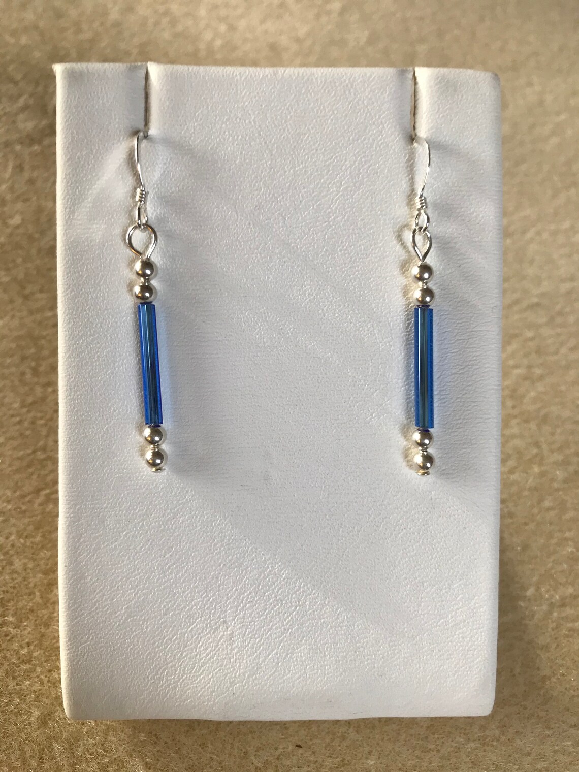 Glass Sterling Silver Earrings Etsy