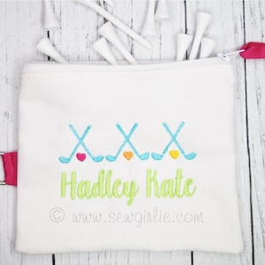Personalized Preppy Monogrammed Mini Golf Bag/Golf Bag/Personalized Accessory Case/Golf Gift/Golf Tote
